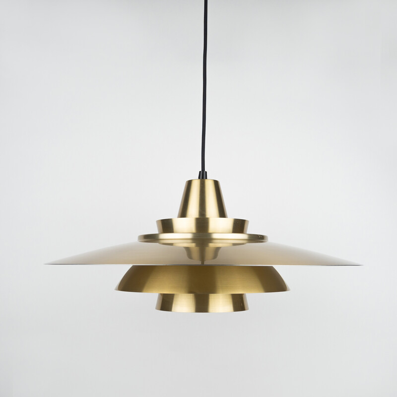 Vintage aluminum pendant lamp by David Mogesen for Superlight, Denmark 1980