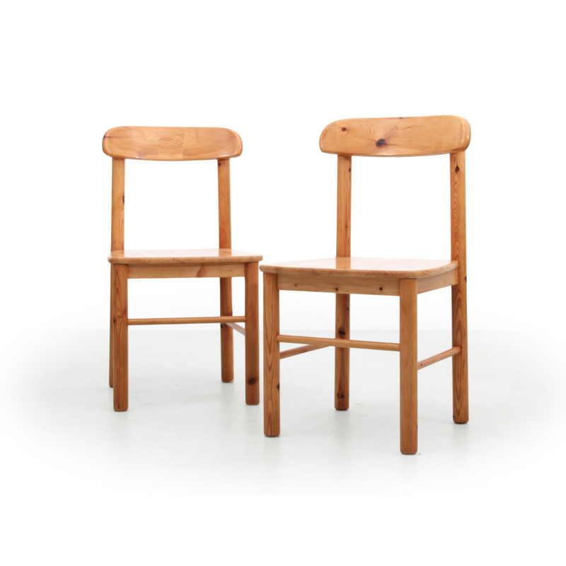 Pair of vintage solid pine chairs by Rainer Daumiller for Hirtshals Savvaerk, 1970