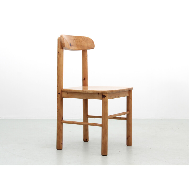 Pair of vintage solid pine chairs by Rainer Daumiller for Hirtshals Savvaerk, 1970