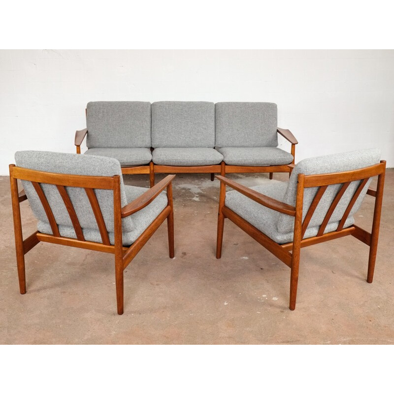  seating group in teak by Grete Jalk for Glostrup