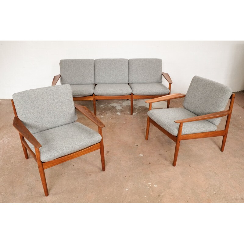  seating group in teak by Grete Jalk for Glostrup
