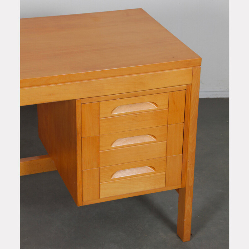 Bureau vintage en bois, Tchécoslovaquie 1970