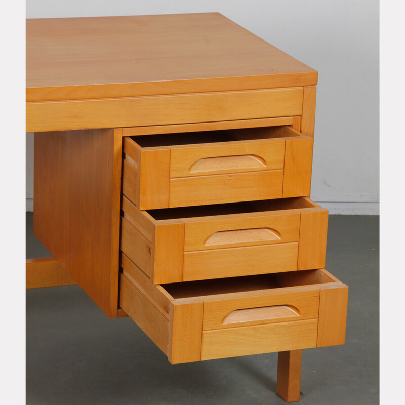 Vintage wooden desk, Czechoslovakia 1970