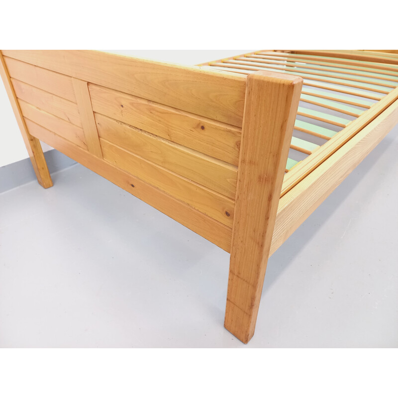 Vintage ash wood daybed for Les Arcs, 1970