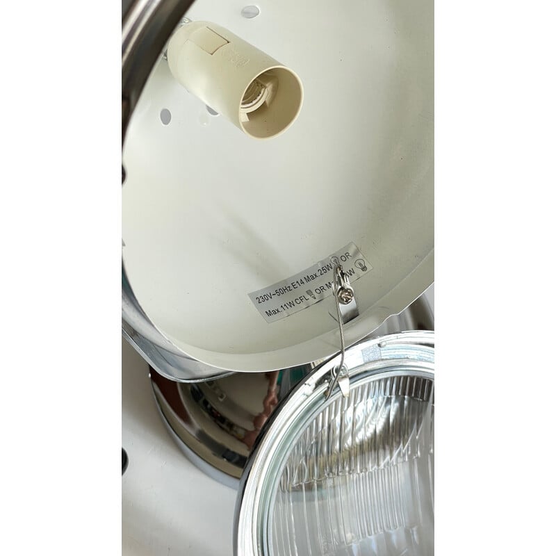 Verstellbare Vintage-Lampe in Form eines Autoscheinwerfers aus Metall, 1990