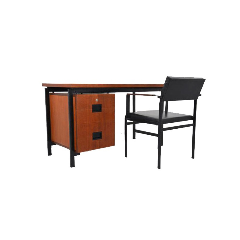 Ensemble bureau et fauteuil "série japonaise" de Cees Braakman pour Pastoe - 1950