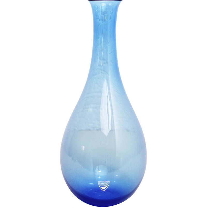 Vintage Orrefors glass vase, 1970