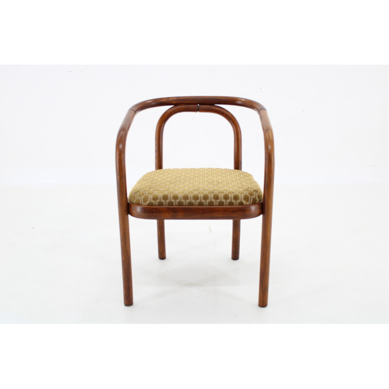 Vintage Kirkby fabric chair by Antonin Suman for Ton, Czechoslovakia 1970