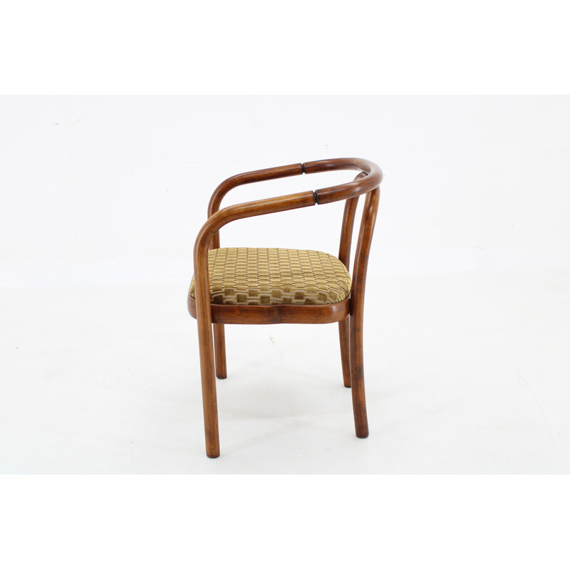 Vintage Kirkby fabric chair by Antonin Suman for Ton, Czechoslovakia 1970