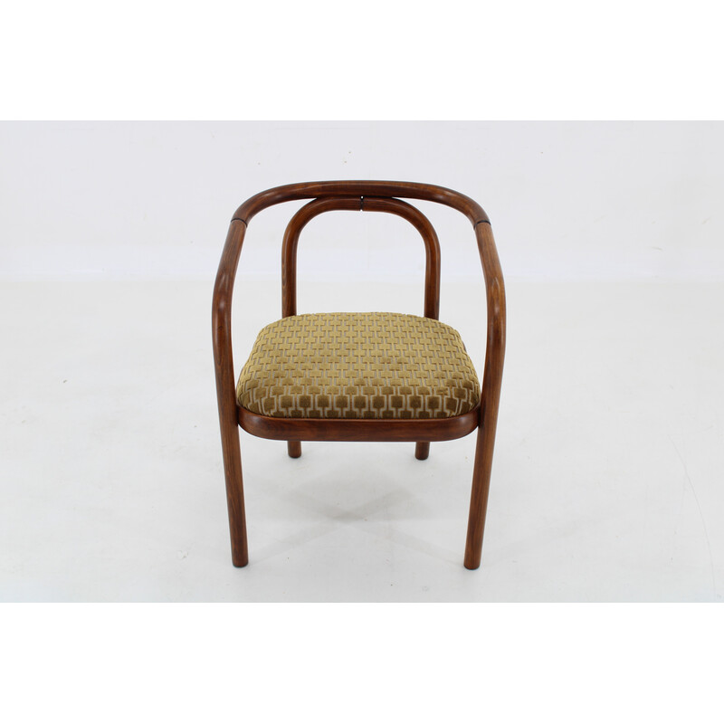 Vintage Kirkby fabric chair by Antonin Suman for Ton, Czechoslovakia 1970