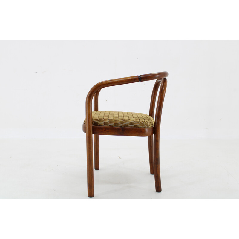 Vintage Kirkby fabric chair by Antonin Suman for Ton, Czechoslovakia 1970