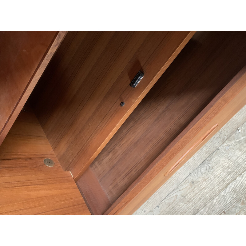 Vintage teak wardrobe with 4 doors, 1960