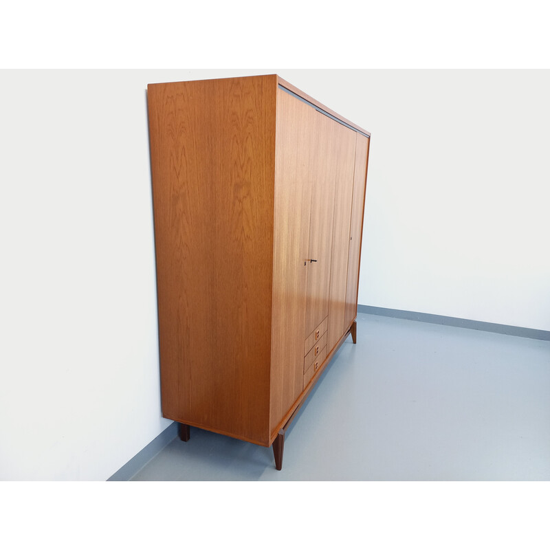 Vintage teak and melamine wardrobe, 1960