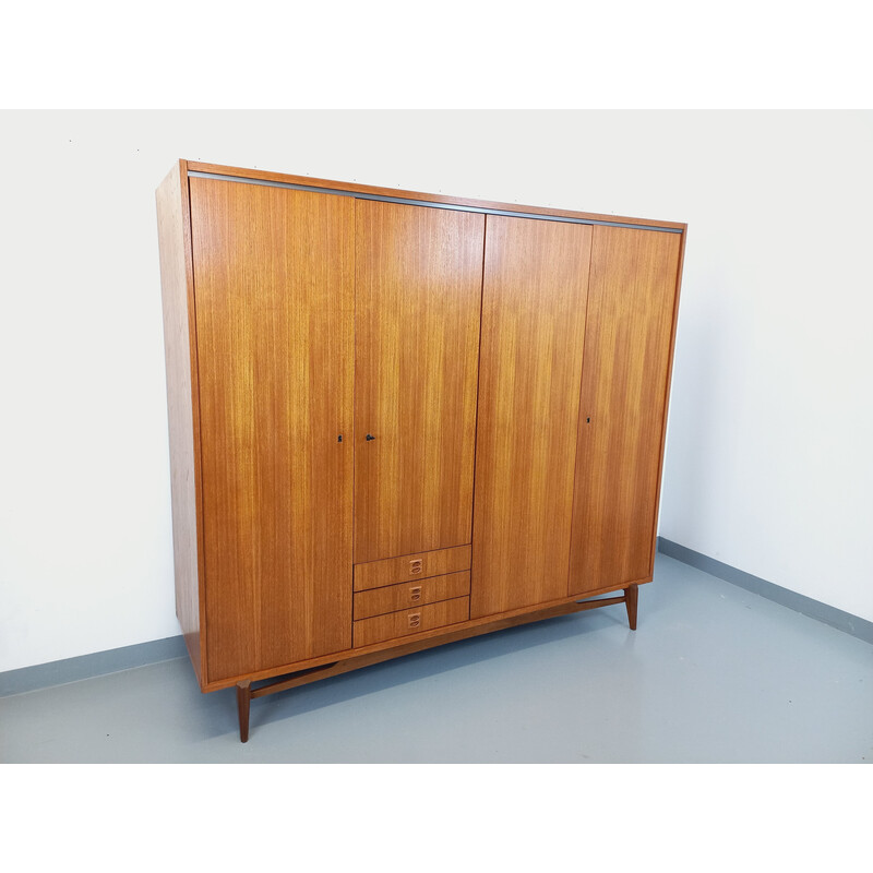 Vintage teak and melamine wardrobe, 1960