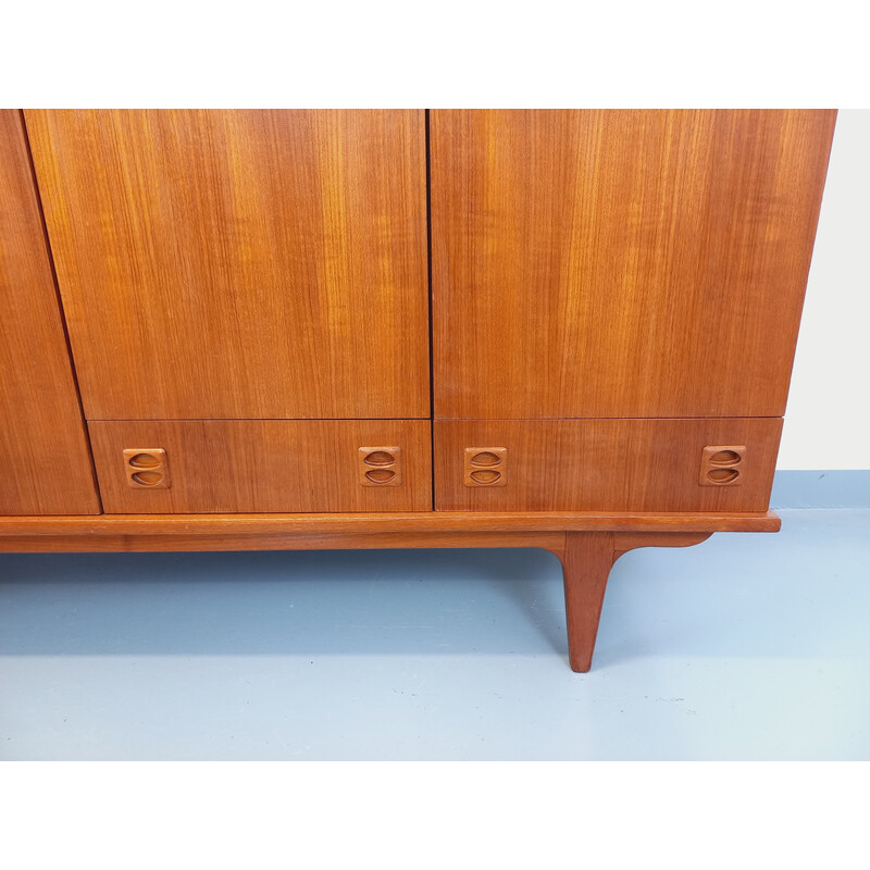 Vintage teak and melamine cabinet, 1960