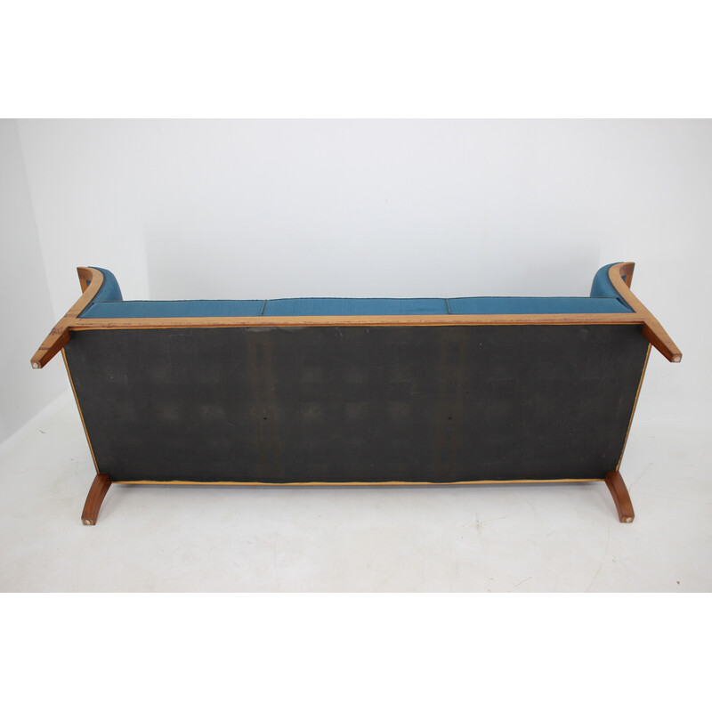 Vintage mahogany 3-seater sofa by Frits Henningsen, Denmark 1940