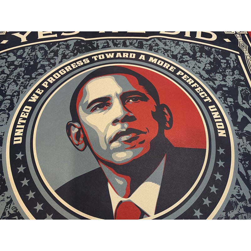 Cartaz vintage do Presidente Barack Obama por Shepard Fairey, 2008