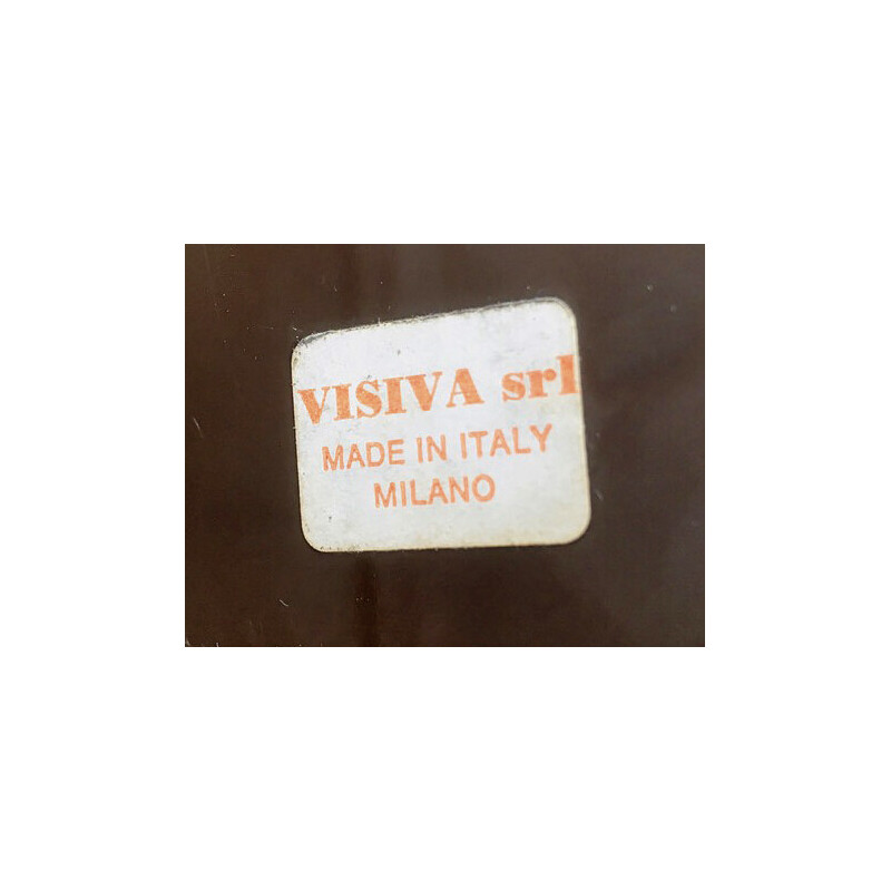 Appendiabiti vintage in plastica marrone cioccolato, Italia 1970