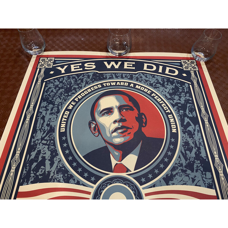 Vintage poster van president Barack Obama door Shepard Fairey, 2008