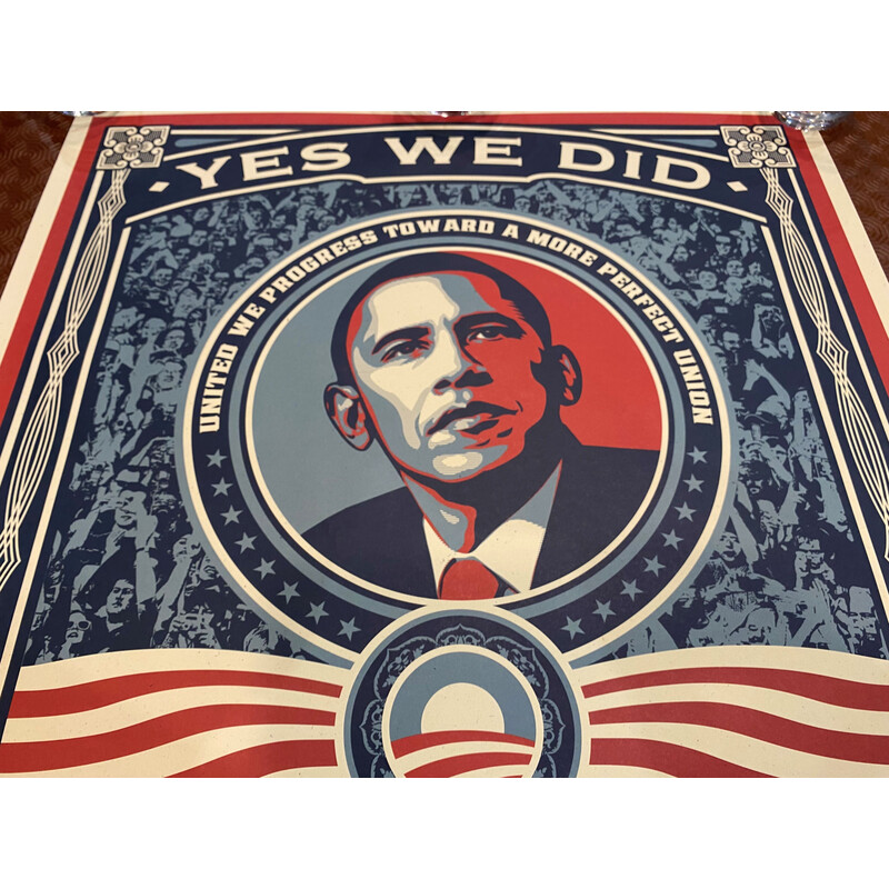Affiche vintage du président Barack Obama par Shepard Fairey, 2008