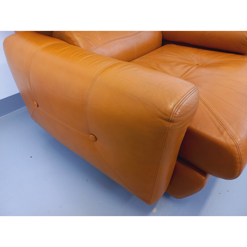 Paire de fauteuils vintage en cuir, 1970