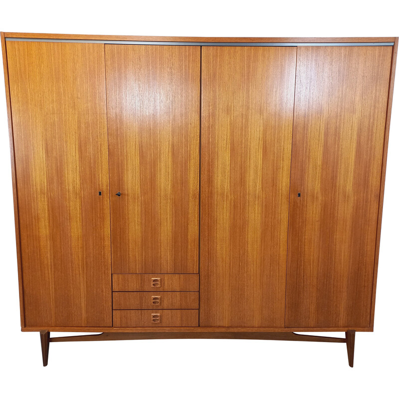 Vintage teak and melamine wardrobe, 1960