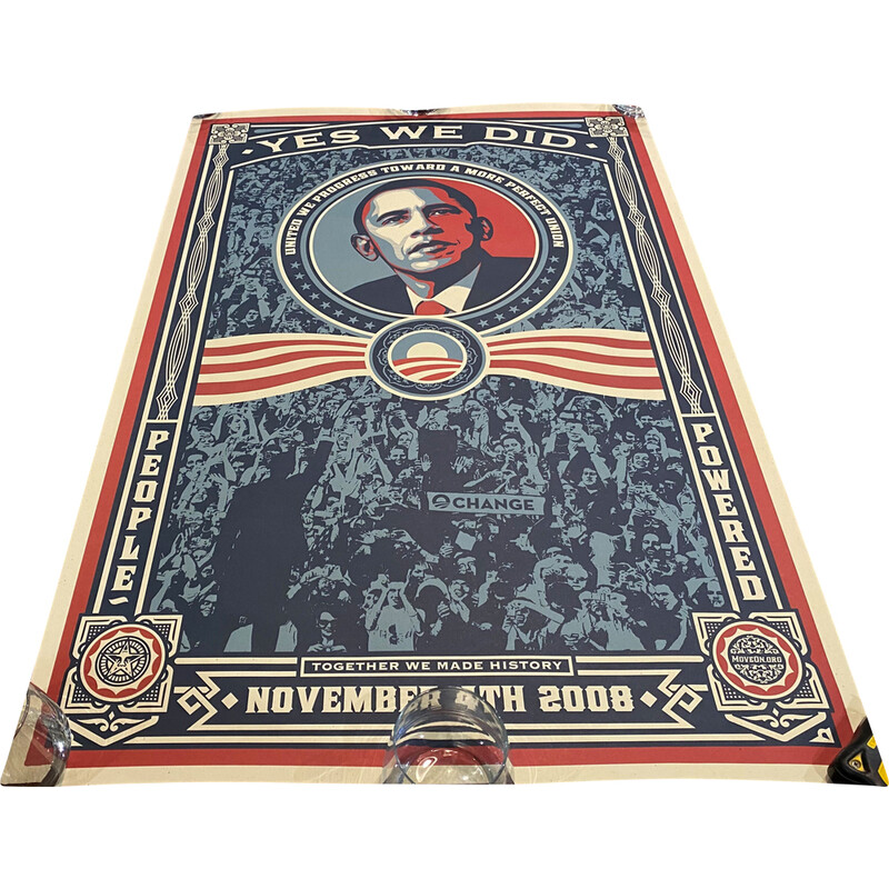 Cartaz vintage do Presidente Barack Obama por Shepard Fairey, 2008