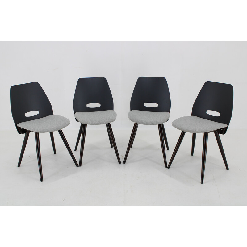 Set of 4 vintage dining chairs for Tatra, Czechoslovakia 1960
