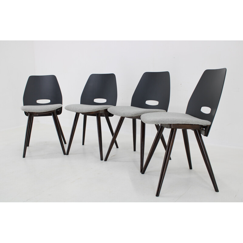 Set of 4 vintage dining chairs for Tatra, Czechoslovakia 1960