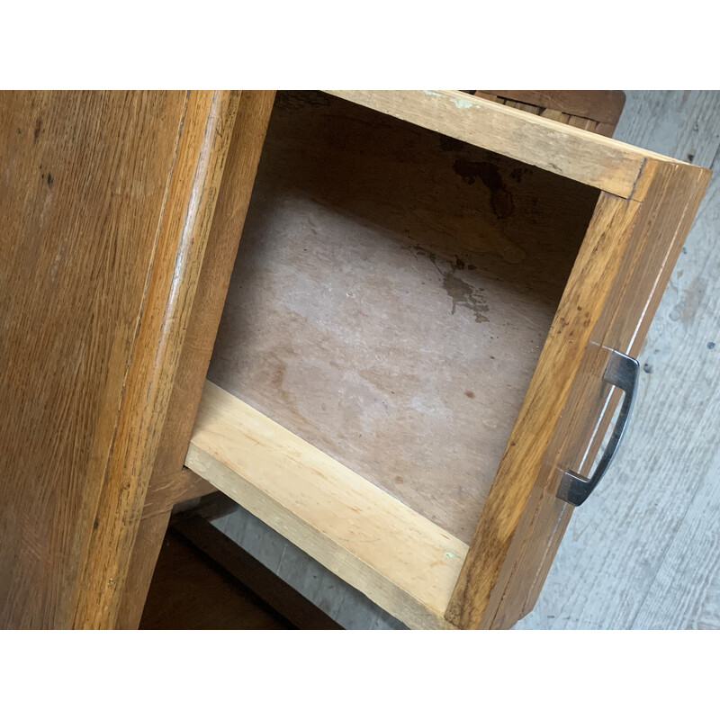 Vintage solid oak desk, 1940