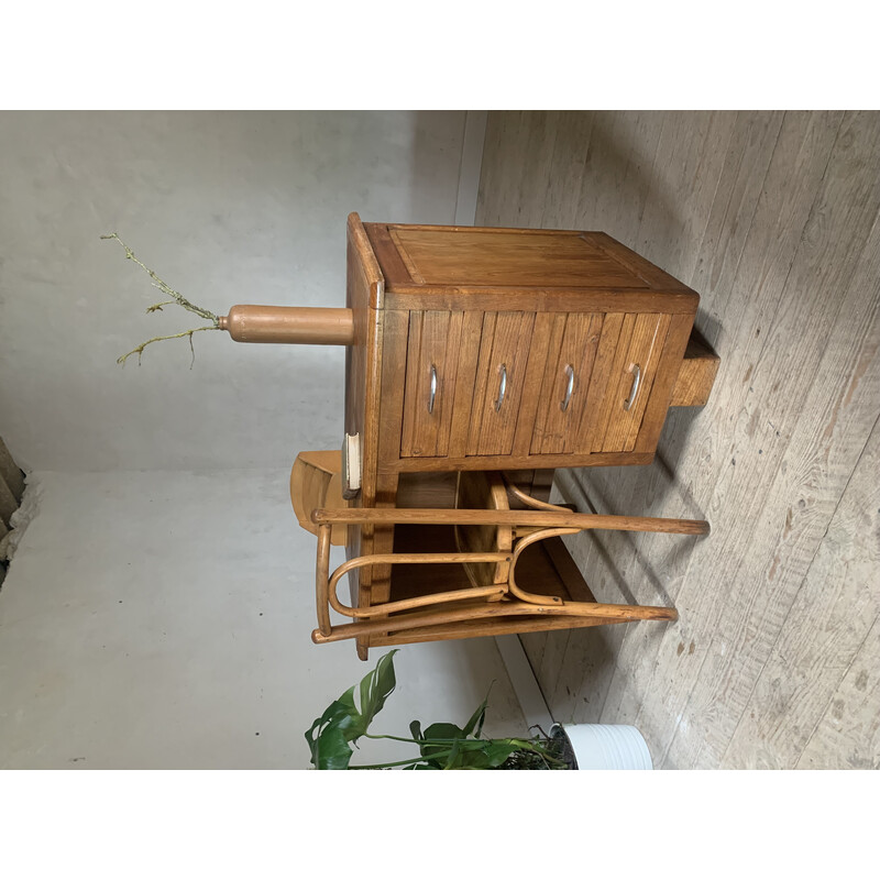 Vintage solid oak desk, 1940