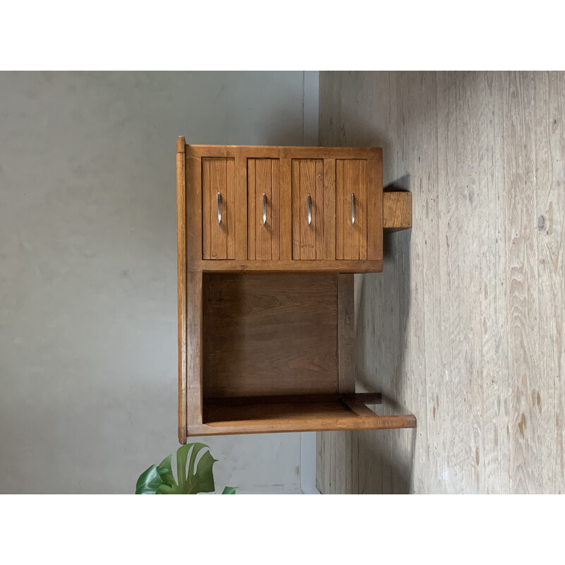 Vintage solid oak desk, 1940