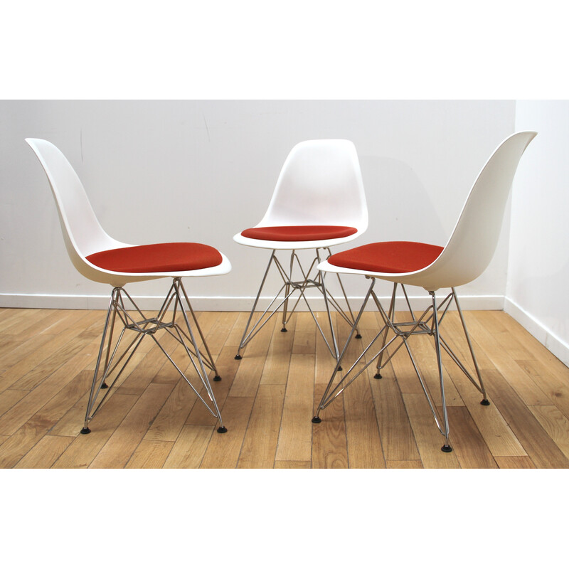 Vintage DSR chairs in chrome aluminum and plastic by Charles and Ray Eames for Vitra