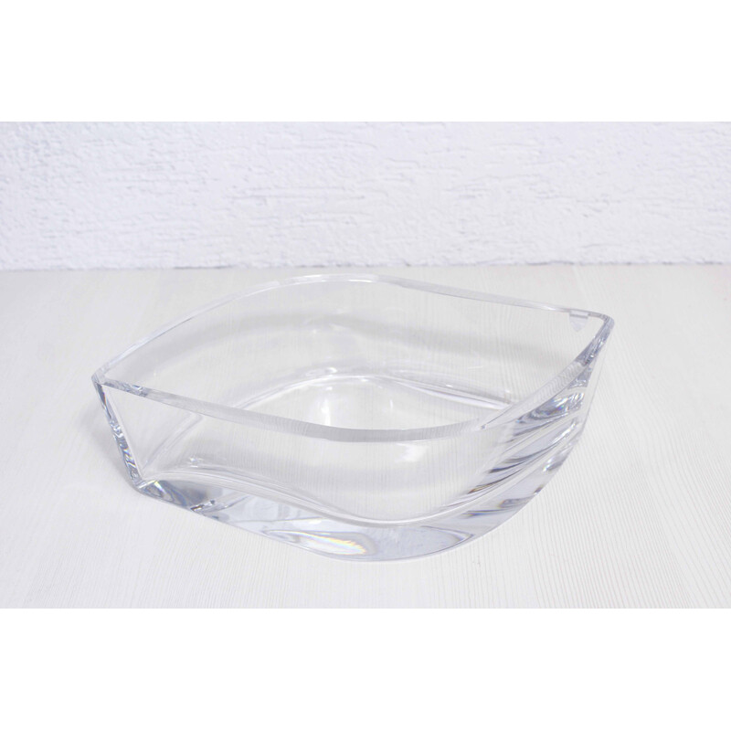 Vintage crystal bowl by Orrefors, 1970