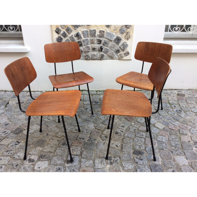 Set of 4 chairs by Andre Cordemeyer for Gispen - 1960s