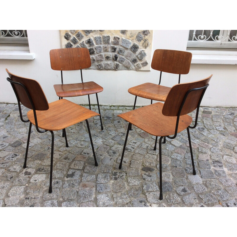 Set of 4 chairs by Andre Cordemeyer for Gispen - 1960s