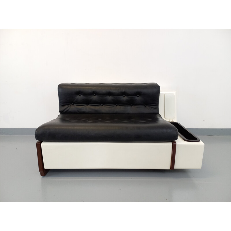 Vintage fiberglass and resin sofa bed by Beka Tortuga, Italy 1960