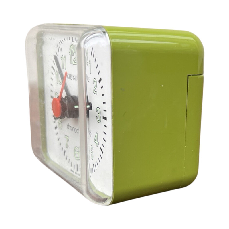 Vintage Pop Art plastic and glass quartz alarm clock for Kienzle, Germany 1970