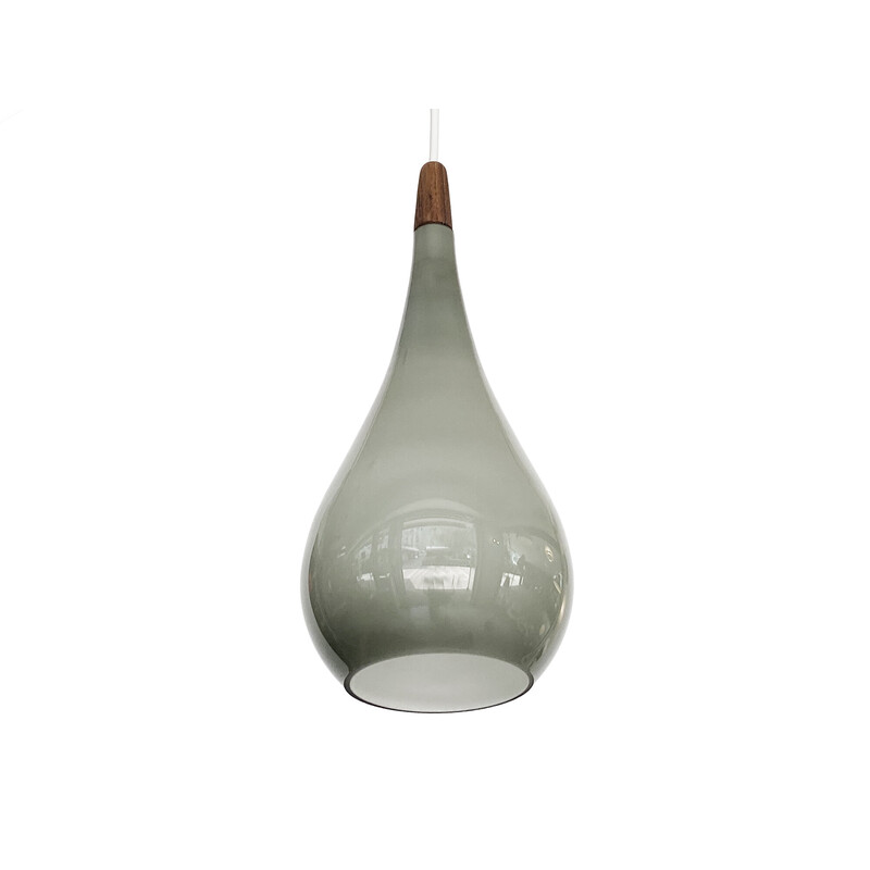 Vintage P289 glass pendant lamp by Michael Bang for Nordisk Solar Compagni, Denmark 1960