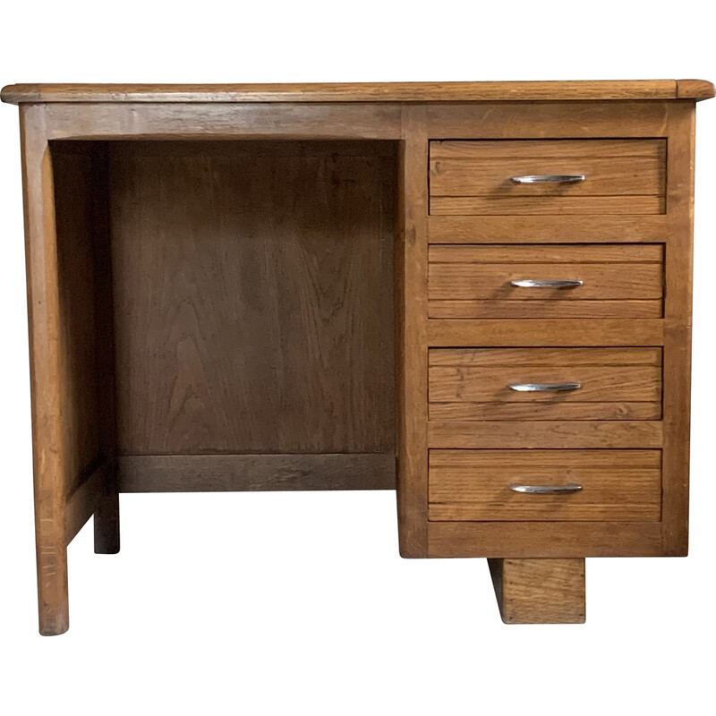 Vintage solid oak desk, 1940