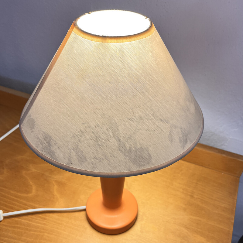 Vintage table lamp model BEA04 in ceramic and fabric for Lamperr, Poland 1990