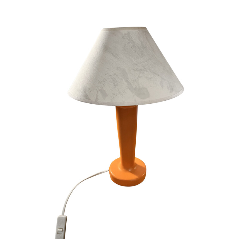 Vintage tafellamp model BEA04 in keramiek en stof voor Lamperr, Polen 1990