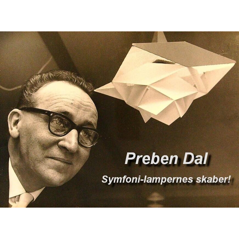 Pair of vintage "Symfoni" pendant lamp by Preben Dal for Hans Følsgaard Elektro, Denmark 1960
