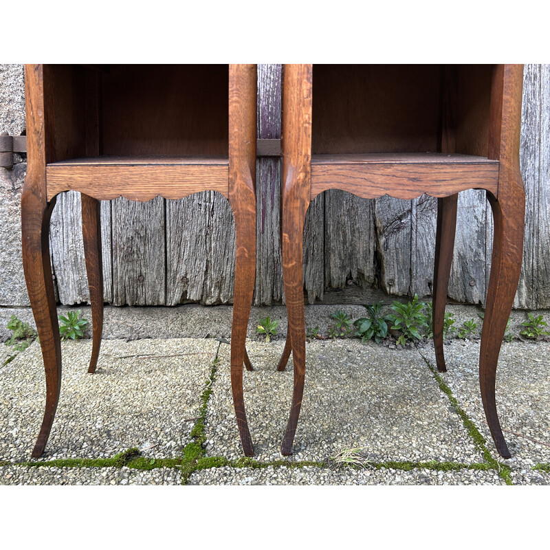 Paire tables de chevet vintage en bois, 1960