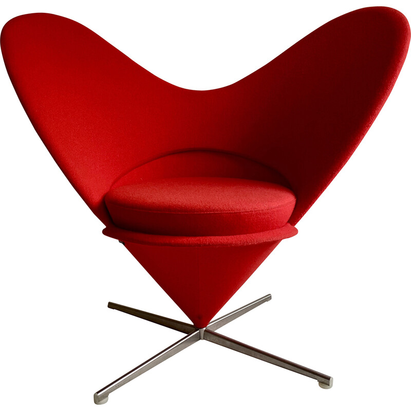 Vintage Heart Cone armchair in laminated plastic and fiberglass by Verner Panton for Vitra, 2008