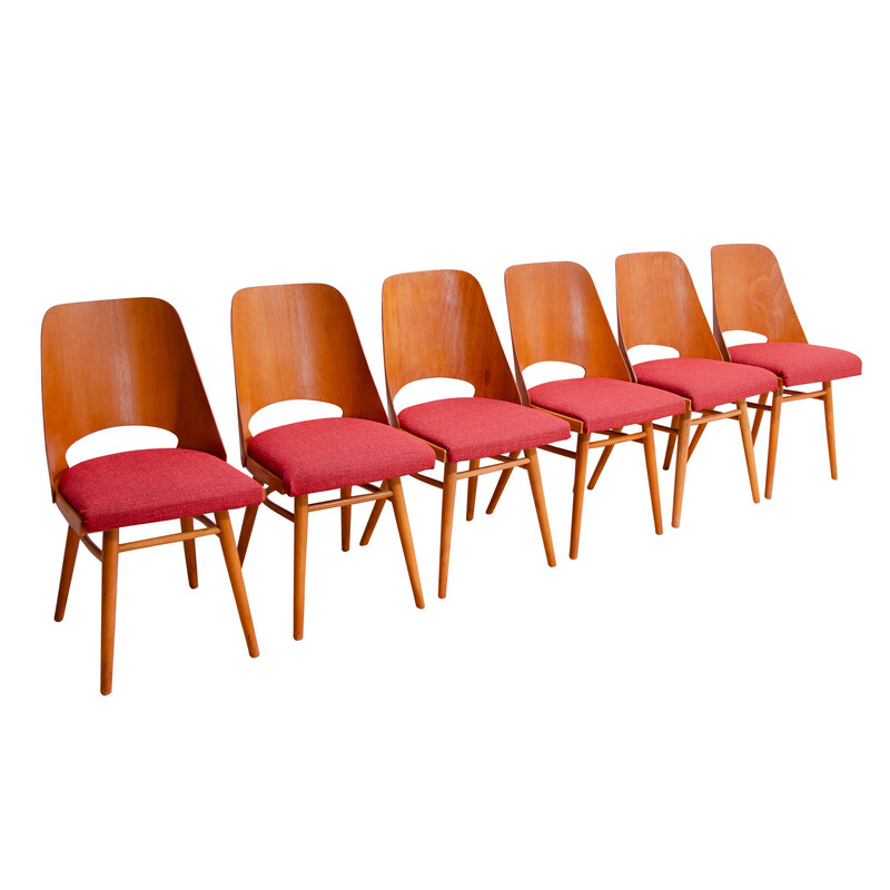 Lot de 6 chaises à repas vintage par Radomír Hofman pour Ton Tchécoslovaquie, 1960
