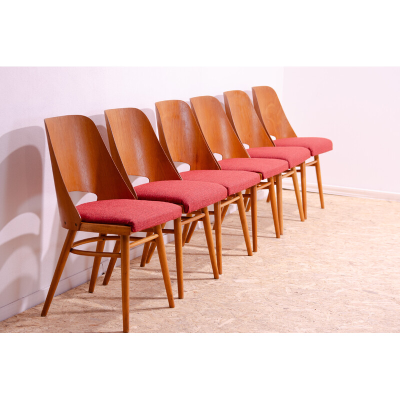 Conjunto de 6 cadeiras de jantar vintage de Radomír Hofman para Ton Checoslováquia, 1960