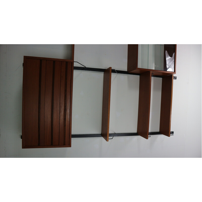 Vintage teak wall unit by Poul Cadovius for Cado, Denmark 1960