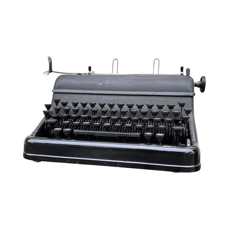 Alte Schreibmaschine Modell Gs aus Chromstahl und Stoff für Rheinmetall - Borsig AG, Deutschland 1953