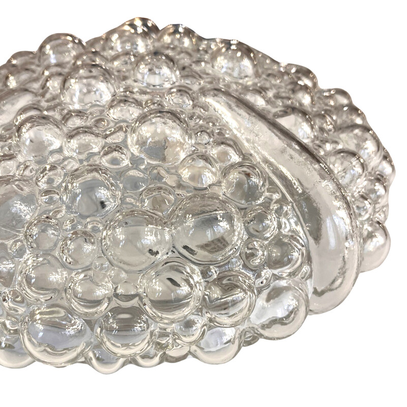 Vintage glass ceiling lamp by H. Tynell Hufnagel Leuchten for Hufnagel Leuchten, Germany 1990